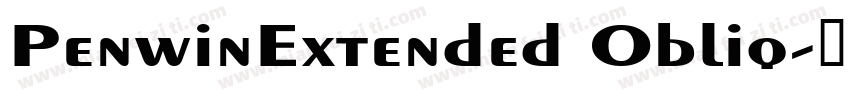 PenwinExtended Obliq字体转换